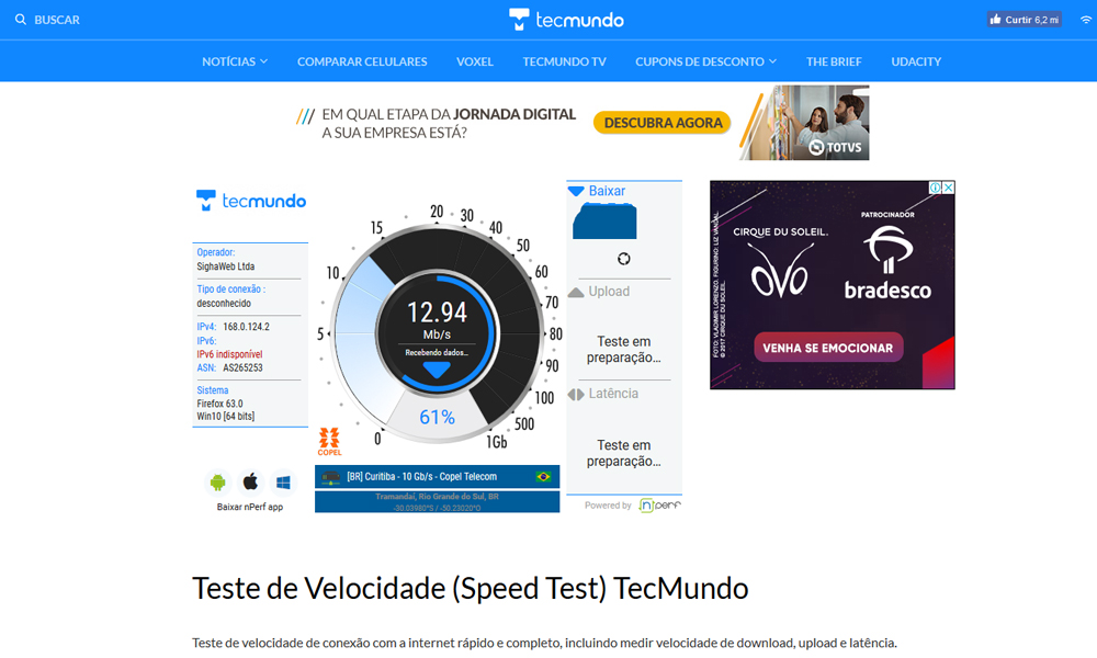 TecMundo (Speed Test)